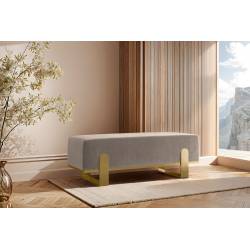 Suoliukas PRIOLO 80x35 kreminis/ auksinės kojos