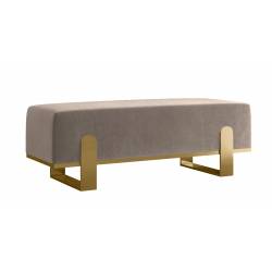 Suoliukas PRIOLO 80x35 kreminis/ auksinės kojos