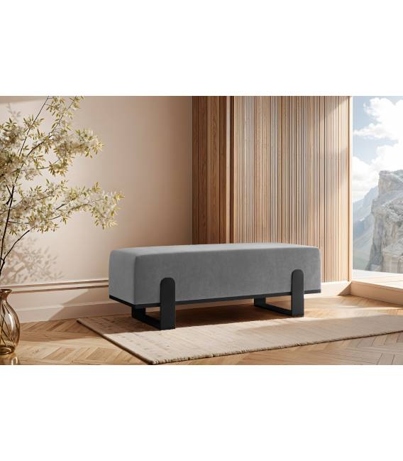 Suoliukas PRIOLO 80x35 pilkas/ juodos kojos