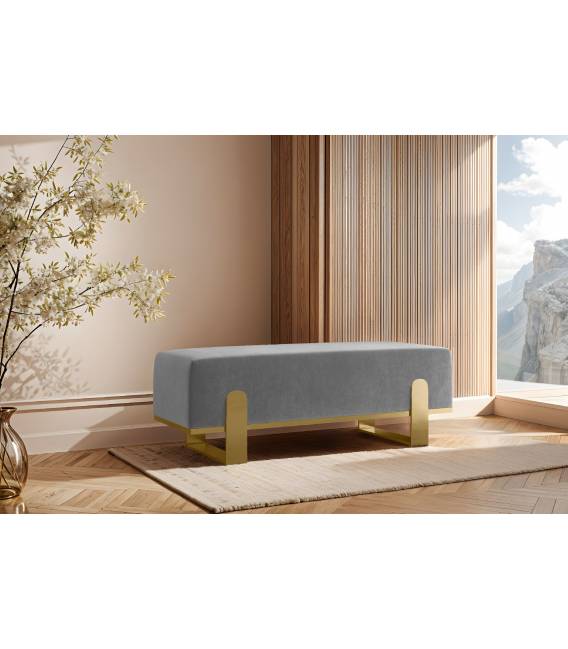 Suoliukas PRIOLO 100x35 pilkas/ auksinės kojos