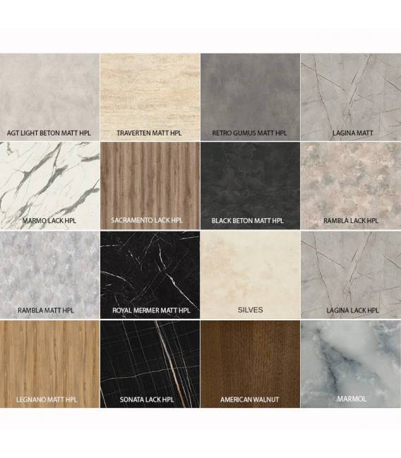 Išskleidžiamas stalas OCEAN Ø120(163) royal marble / juoda koja