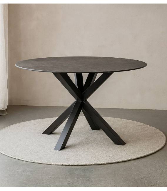 Apvalus stalas TERRY Ø119 pilkai rudas