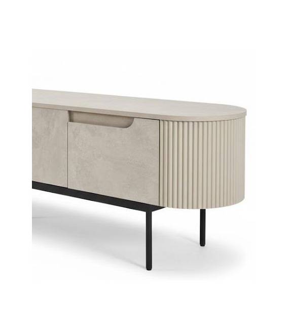 TV spintelė TEMPO 206x42 traverten / black
