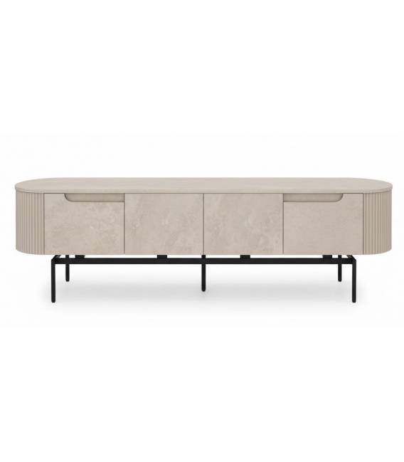 TV spintelė TEMPO 206x42 traverten / black