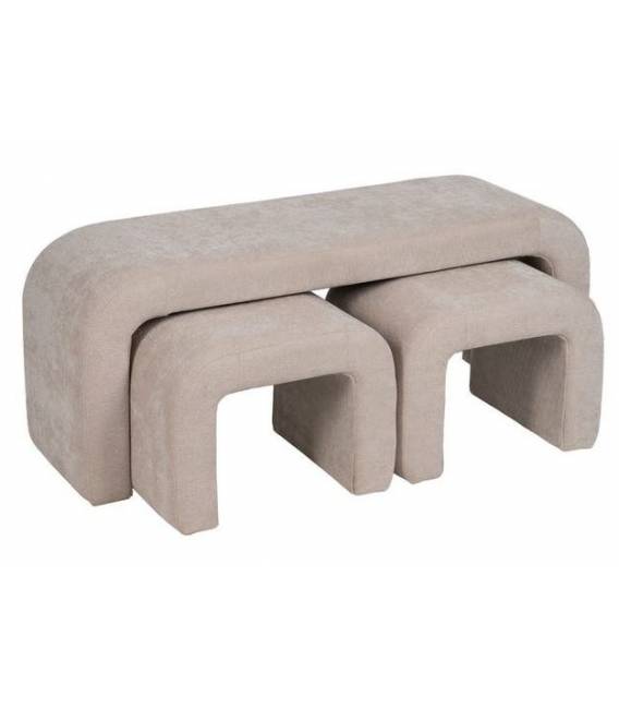 Suoliukų komplektas SLOPE 126x42 beige (3 vnt.)