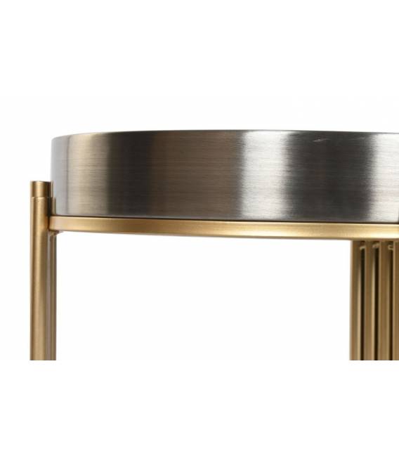 Šoninis staliukas TIKTAK Ø50 juodas/aukso