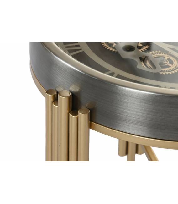 Šoninis staliukas TIKTAK Ø50 juodas/aukso