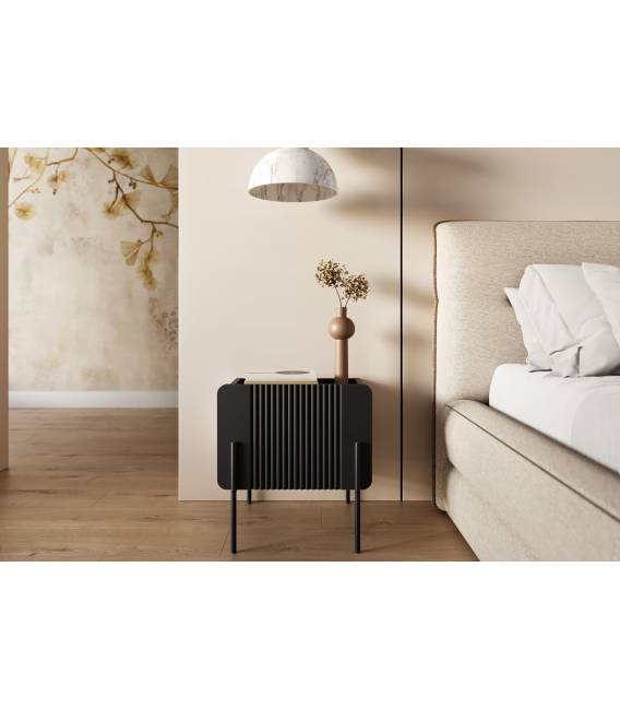 Naktinė spintelė MALMI 45x42 juoda