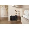 Naktinė spintelė MALMI 45x42 juoda/auksinės kojos