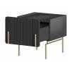 Naktinė spintelė MALMI 45x42 juoda/auksinės kojos