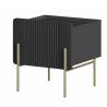 Naktinė spintelė MALMI 45x42 juoda/auksinės kojos
