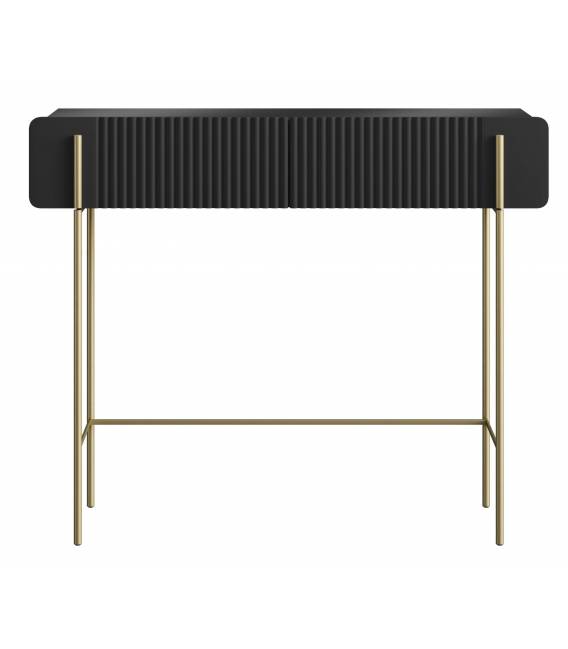 Konsolė MALMI 100x42 juoda/auksinės kojos