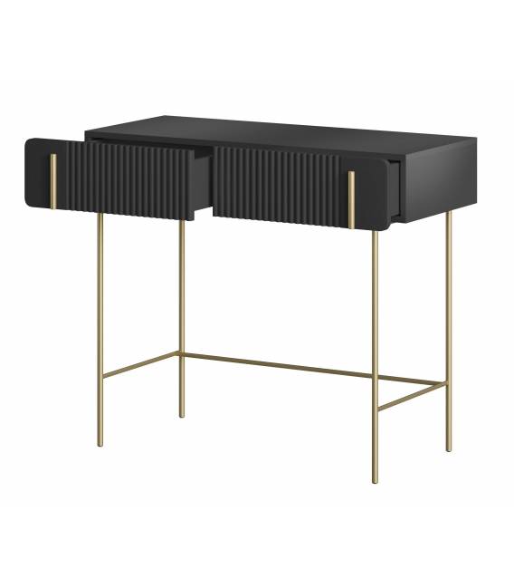 Konsolė MALMI 100x42 juoda/auksinės kojos