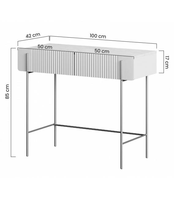 Konsolė MALMI 100x42 kašmyro/juodos kojos