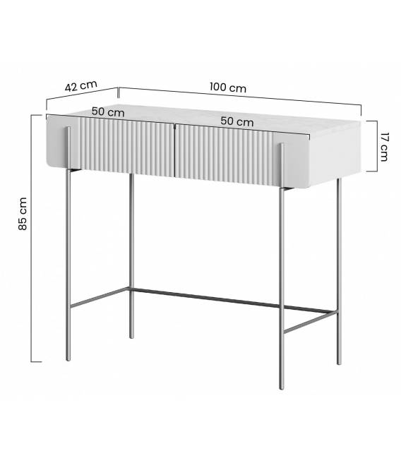 Konsolė MALMI 100x42 kašmyro/auksinės kojos