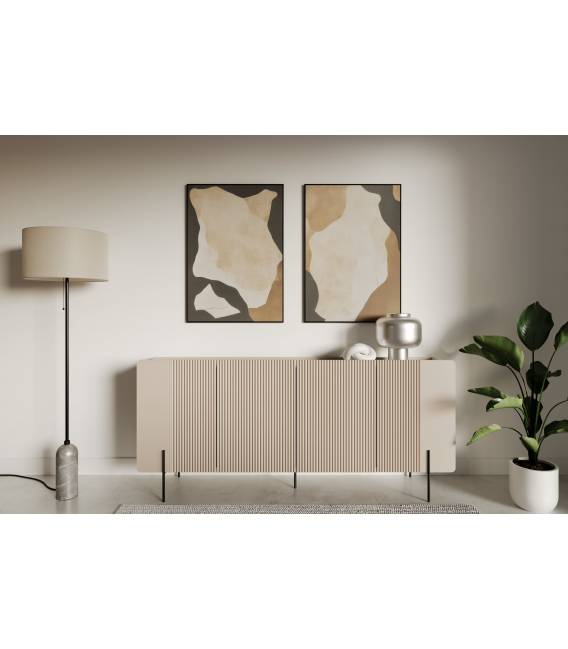 Komoda MALMI 200x42 kašmyro/juodos kojos