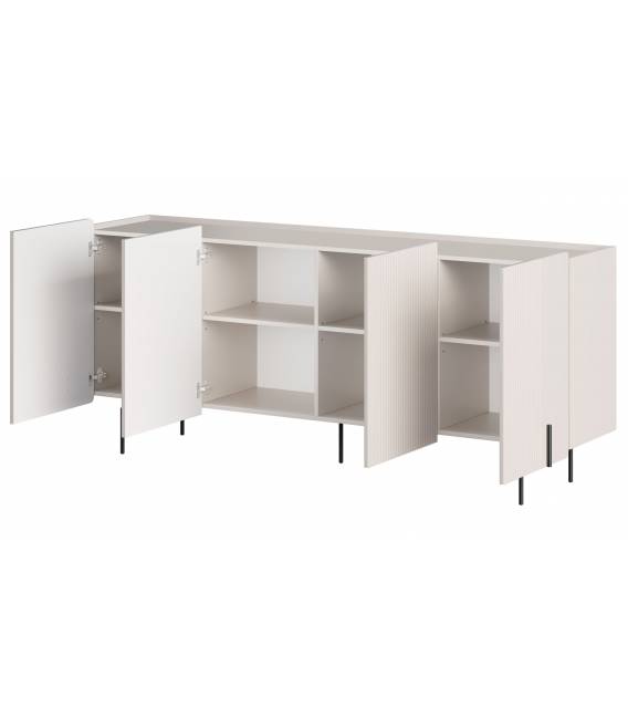 Komoda MALMI 200x42 kašmyro/juodos kojos