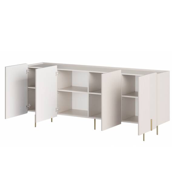 Komoda MALMI 200x42 kašmyro/auksinės kojos