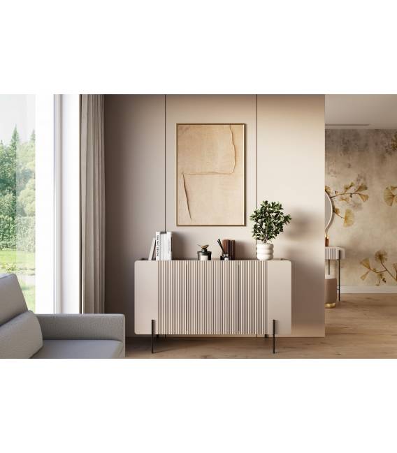 Komoda MALMI 150x42 kašmyro/juodos kojos