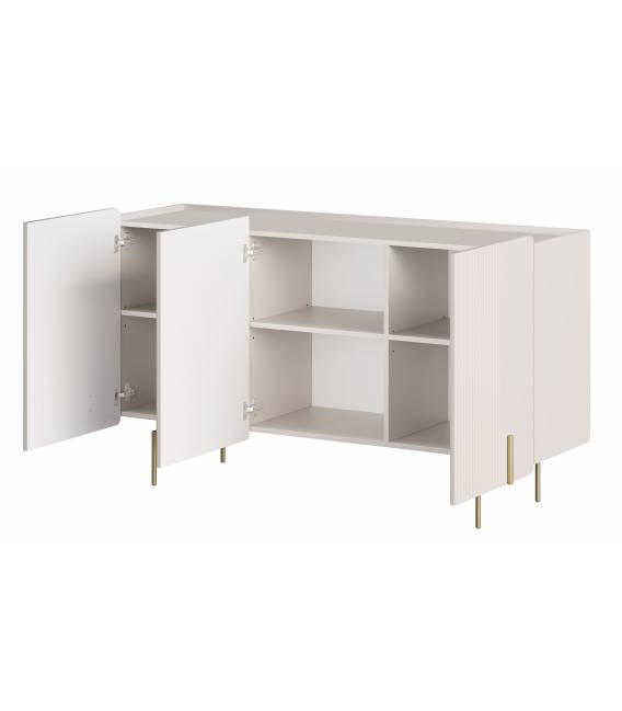 Komoda MALMI 150x42 kašmyro/auksinės kojos