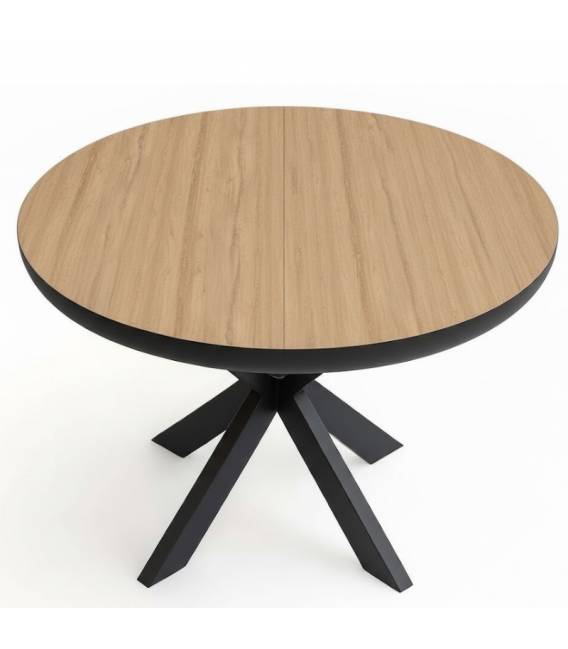 Išskleidžiamas stalas SPIDER Ø110(206)x76 legnano/ black
