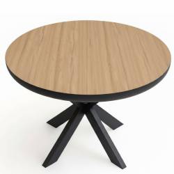 Išskleidžiamas stalas SPIDER Ø110(206)x76 legnano/ black