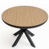Išskleidžiamas stalas SPIDER Ø110(206)x76 legnano/ black