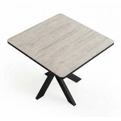 Išskleidžiamas stalas GRANDE 90(180)x90 travertine / black