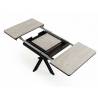 Išskleidžiamas stalas GRANDE 90(180)x90 travertine / black