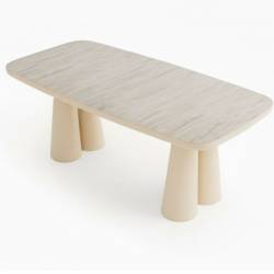 Išskleidžiamas stalas AFRODIT 200(280)x103 traverten/ cream