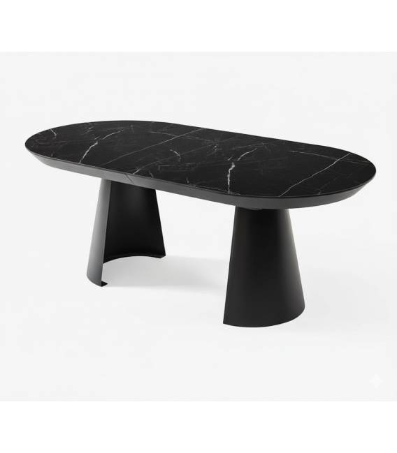 Išskleidžiamas stalas KOALA 180(260)x103 royal mermer/ black