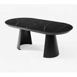 Išskleidžiamas stalas KOALA 180(260)x103 royal mermer/ black