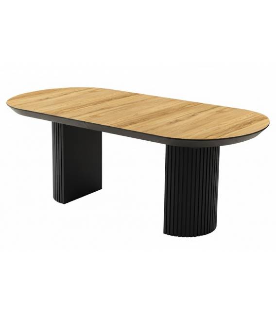 Išskleidžiamas stalas TEMPO 180(260)x103 legnano/ juoda koja