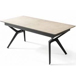 Išskleidžiamas stalas EFSUN 180(260)x90 light beton/ black