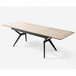Išskleidžiamas stalas EFSUN 180(260)x90 light beton/ black