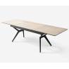 Išskleidžiamas stalas EFSUN 180(260)x90 light beton/ black