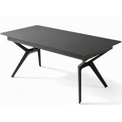 Išskleidžiamas stalas EFSUN 180(260)x90 black beton/ black