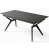 Išskleidžiamas stalas EFSUN 180(260)x90 black beton/ black
