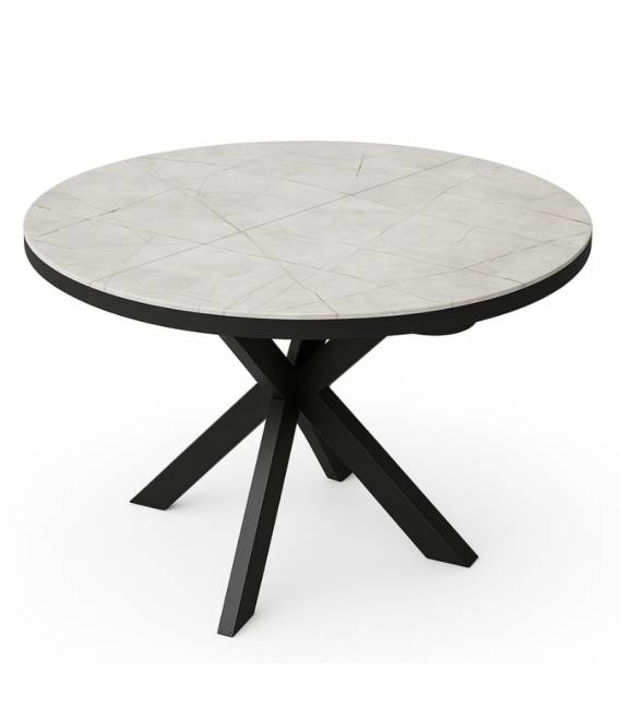 Išskleidžiamas stalas MADRID Ø110(160)x76 lagina lack