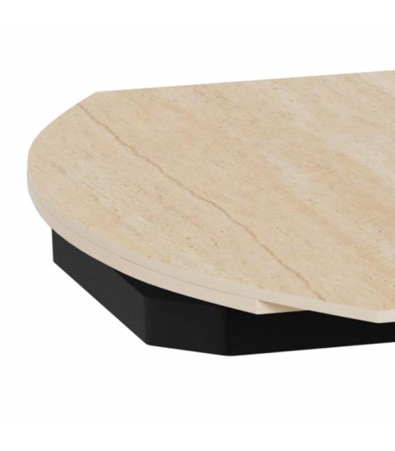 Išskleidžiamas stalas 025180 160(240)x90 rudas/juodas