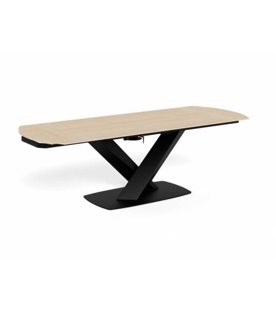 Išskleidžiamas stalas 025180 160(240)x90 rudas/juodas