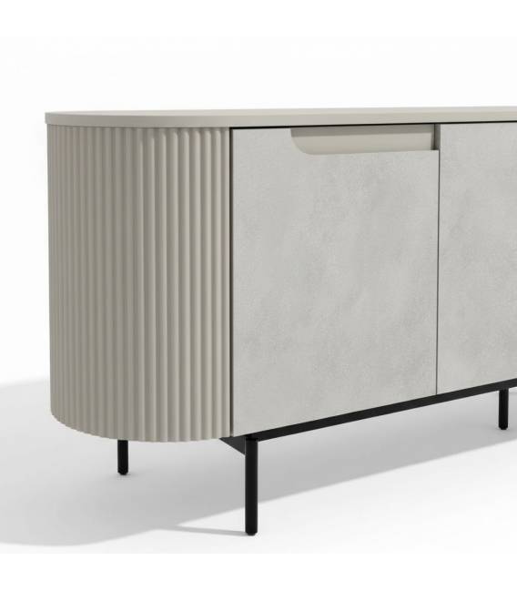 Komoda TEMPO 206x42 traverten / black