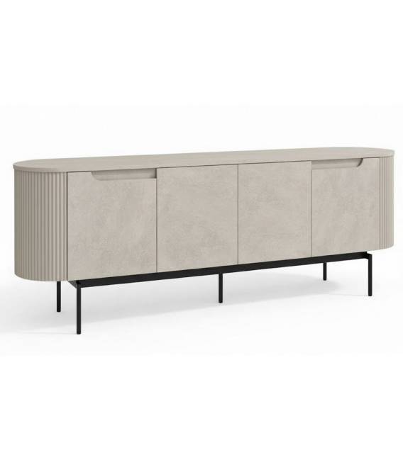 Komoda TEMPO 206x42 traverten / black