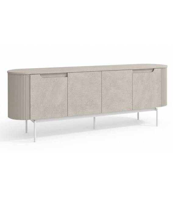 Komoda TEMPO 206x42 kreminė/ kreminės kojos