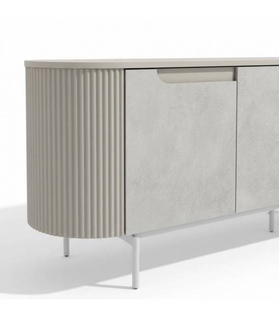 Komoda TEMPO 206x42 kreminė/ kreminės kojos