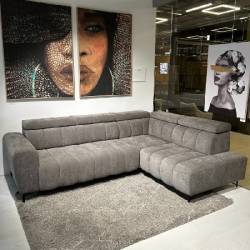 Minkštas kampas LOTUS 282x210 pilkai rudas