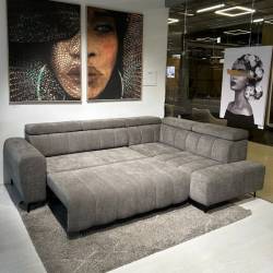  Minkštas kampas LOTUS 282x210 pilkai rudas