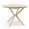 Išskleidžiamas stalas EDEN Ø100(176) sevilla ash/ smėlio koja