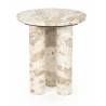 Šoninis staliukas MARMO Ø40 rusvas