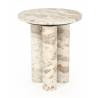 Šoninis staliukas MARMO Ø40 rusvas